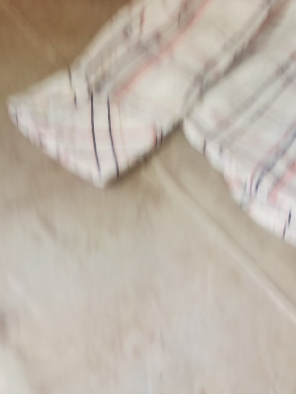 White House Black Market White Plaid Button-Down Shirt with Pink & Black Lines - Picture 4 of 7